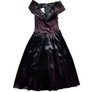 GUNNE SAX VINTAGE MIDI DRESS SIZE 9 VICTORIAN GOTH WEDNESDAY ADDAMS BEETLEJUICE